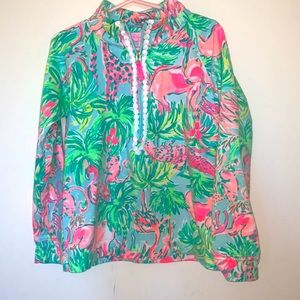 Girls Lilly half zip popover